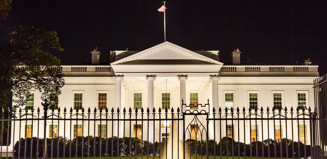 White House at night, Washington, DC