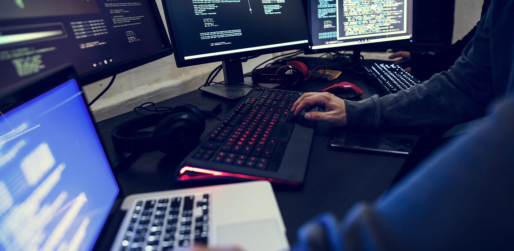 Multiple computer screens