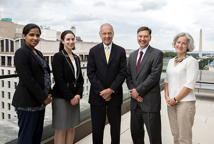 Attorneys Aiysha Hussain, Ann Sultan, Homer Moyer, Brian Hill, and Kitty Wach