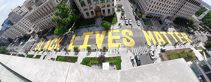 Black Lives Matter street mural on 16th Street NW in Washington, DC