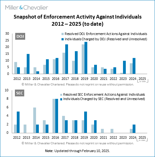 Snapshot of Enforcement Activity Against Individuals