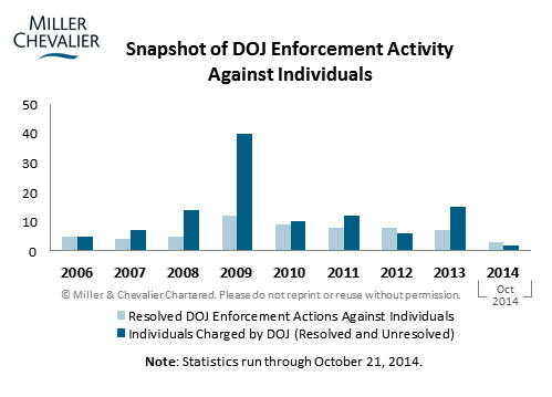 Snapshot of DOJ Enforcement Activity Against Individuals