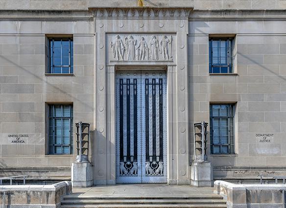 Exterior of U.S. Dept of Justice building